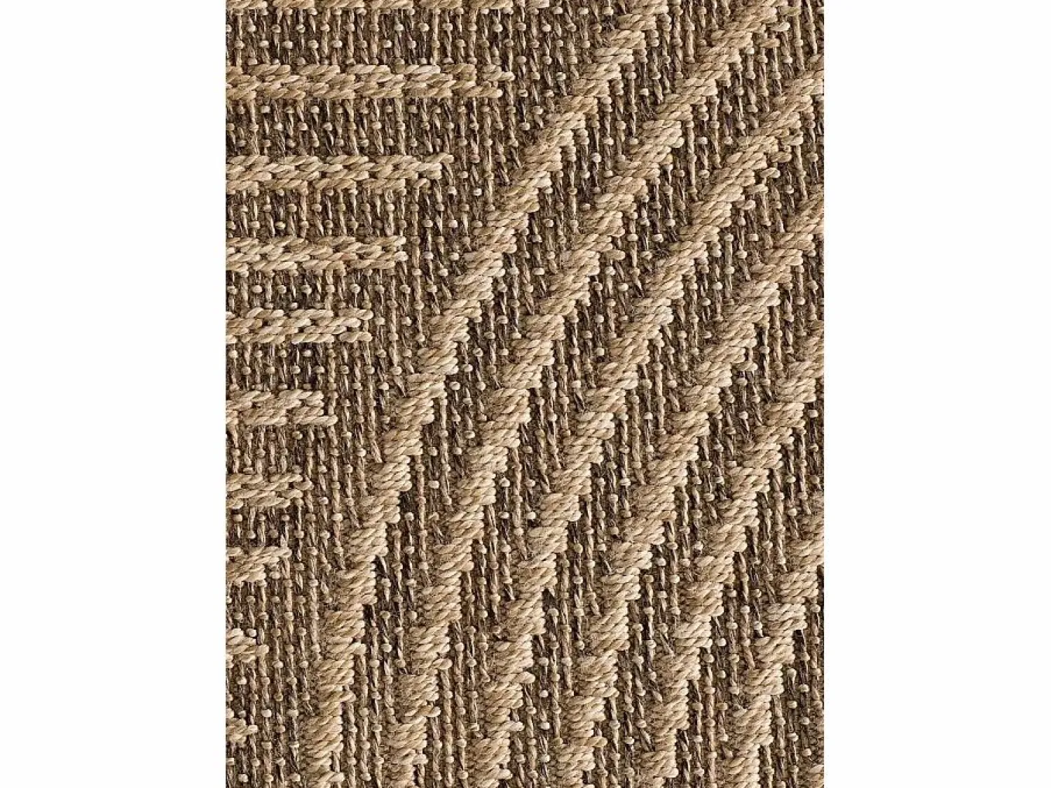 Alfombra exterior - geométrico efecto yute - natural - 120 x 170 cm - ACRA