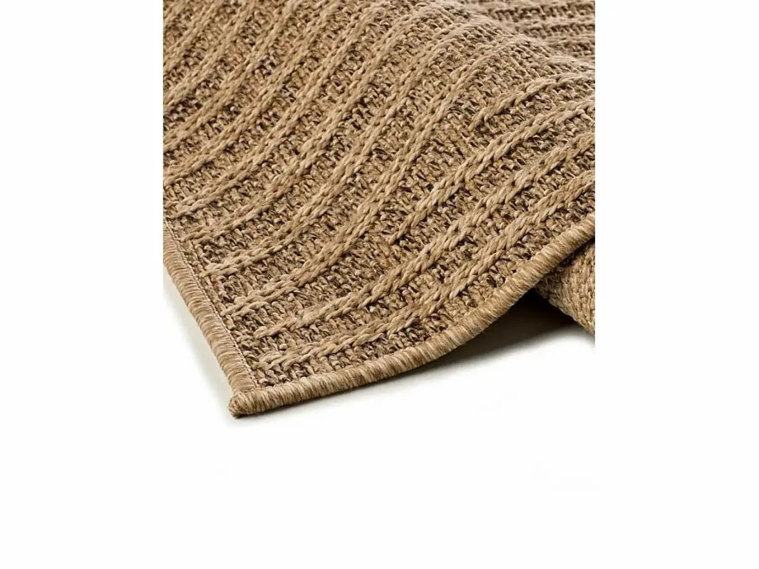 Alfombra exterior - geométrico efecto yute - natural - 120 x 170 cm - ACRA