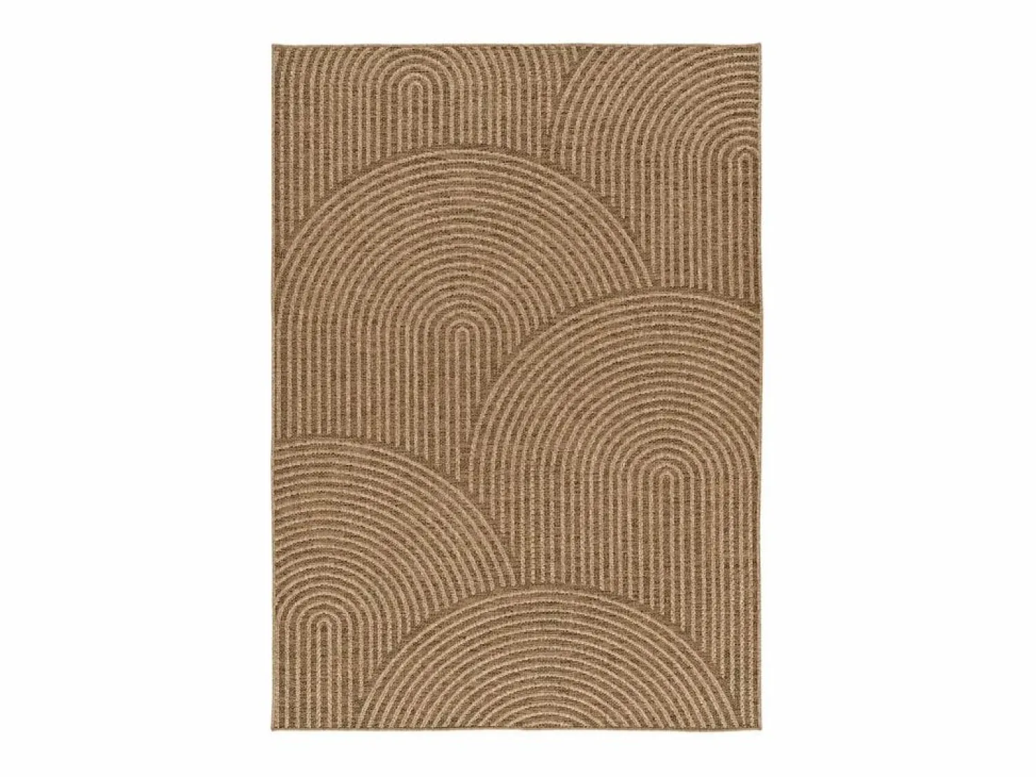 Alfombra exterior - geométrico efecto yute - natural - 120 x 170 cm - ACRA