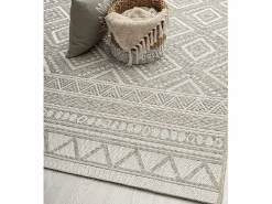 the carpet Alfombra Exterior Interior diseño moderno - Beige - 240 x 340 cm - CALGARY Crema