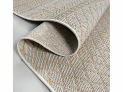 the carpet Alfombra Exterior Interior diseño moderno - Beige Amarillo - 140 x 200 cm - CALGARY