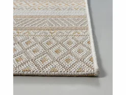 the carpet Alfombra Exterior Interior diseño moderno - Beige Amarillo - 140 x 200 cm - CALGARY