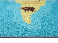 Hot the carpet Alfombra Happy Life de Aprendizaje - - 80x150 cm Azul