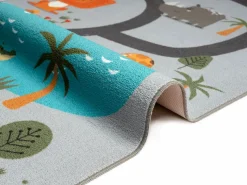 the carpet Alfombra Happy Life Juego Safari - - 120x160 cm Gris