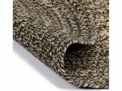 Sale Clicnbuy Alfombra hecha a mano de yute negra y natural 150 cm Negro