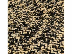 Sale Clicnbuy Alfombra hecha a mano de yute negra y natural 150 cm Negro