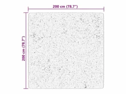 Best Alfombra HUARTE de pelo corto suave y lavable 200x200 cm Beige