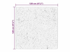 Alfombra HUARTE de pelo corto suave y lavable negra 120x120 cm
