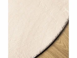 Outlet Alfombra HUARTE de pelo corto suave y lavable en color Ø 100 cm Beige
