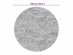 Outlet Alfombra HUARTE de pelo corto suave y lavable en color Ø 100 cm Beige