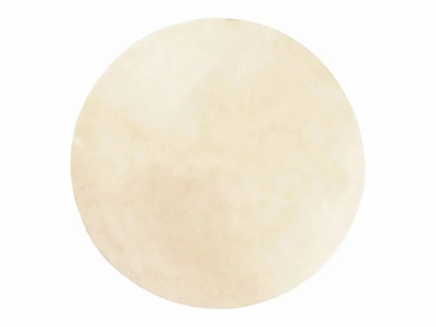 Hot Alfombra HUARTE de pelo corto suave y lavable color crema Ø 120 cm Blanco