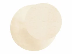 Hot Alfombra HUARTE de pelo corto suave y lavable color crema Ø 120 cm Blanco