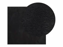 Alfombra HUARTE de pelo corto suave y lavable negra 200x200 cm