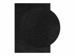 Outlet Alfombra HUARTE de pelo corto suave y lavable negra 160x230 cm Negro