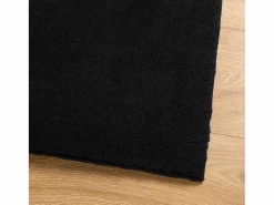 Outlet Alfombra HUARTE de pelo corto suave y lavable negra 160x230 cm Negro