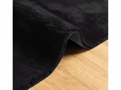 Outlet Alfombra HUARTE de pelo corto suave y lavable negra 160x230 cm Negro