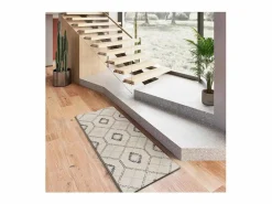 Alfombra interior - geométrico - / blanco - 80 x 200 cm - SIROCO