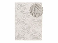 Alfombra interior - geométrico con relieve - crema - 160 x 230 cm - ESTILO