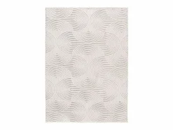 Alfombra interior - geométrico con relieve - crema - 160 x 230 cm - ESTILO