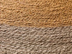 Clearance Alfombra interior redonda - naturel - mostaza - diam.120 cm - MAHON Alfombra Redonda