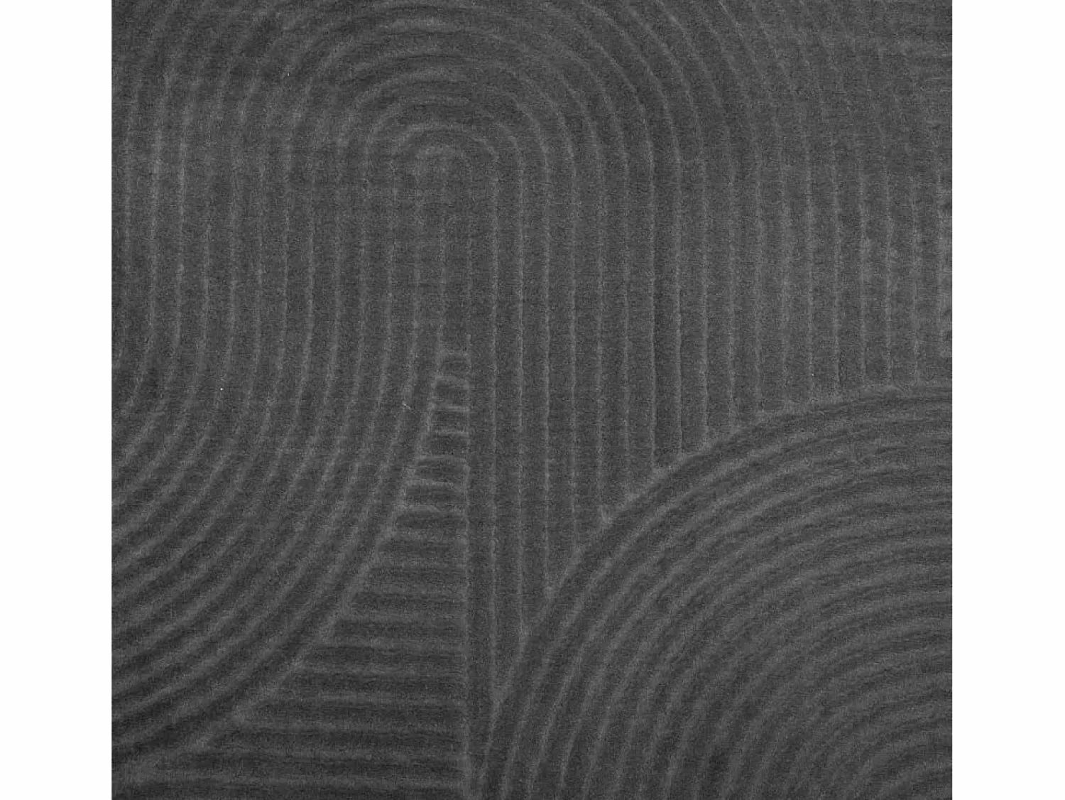 Alfombra IZA de pelo corto de estilo escandinavo en color antracita Ø 200 cm