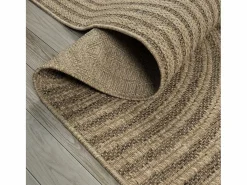 the carpet Alfombra Kansas Exterior Interior Aspecto Yute diseño Resistente intemperie - Naturaleza - 80 x 250 cm