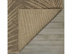 Clearance the carpet Alfombra Kansas Exterior Interior Aspecto Yute Palma Resistente intemperie - Naturaleza - 160 x 230 cm Color natural claro