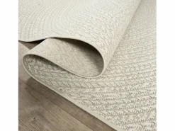 Outlet Alfombra Kansas Exterior Interior Aspecto Yute Resistente intemperie - - 120 cm, redondo Alfombra De Exterior|Decoración De Jardín