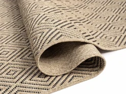 the carpet Alfombra Kansas Exterior Interior Aspecto Yute Resistente Diamante Intemperie - Naturaleza - 80 x 150 cm