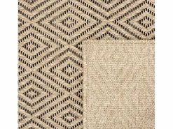 Alfombra Kansas Exterior Interior Aspecto Yute Resistente Diamante Intemperie - Naturaleza - 60 x 180 cm Alfombra De Exterior