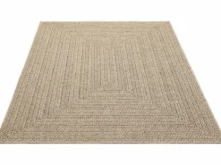 Discount Alfombra Kansas Exterior Interior Aspecto Yute Resistente intemperie liso - Naturaleza - 60 x 180 cm Alfombra De Exterior|Decoración De Jardín