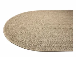 the carpet Alfombra Kansas Exterior Interior Aspecto Yute Resistente intemperie liso - Naturaleza - 140 x 200, oval