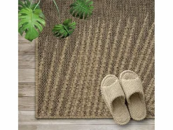Hot the carpet Alfombra Kansas Exterior Interior Aspecto Yute Palma Resistente intemperie - Naturaleza - 140 x 200 cm Color natural claro