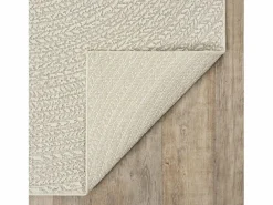 Outlet the carpet Alfombra Kansas Exterior Interior Aspecto Yute Resistente intemperie - - 80 cm, redondo Crema
