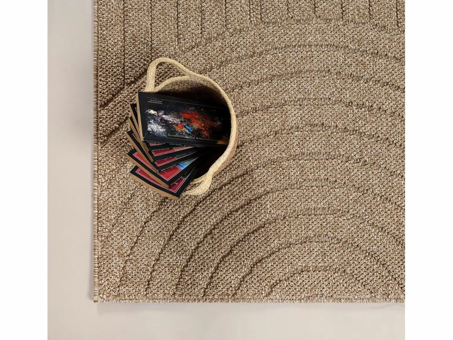 Clearance the carpet Alfombra Kos exterior moderna arcos, Naturaleza, 80 x 150 cm Beige