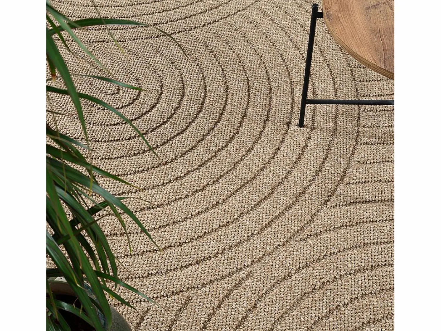 Clearance the carpet Alfombra Kos exterior moderna arcos, Naturaleza, 80 x 150 cm Beige