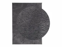 Alfombra lavable de pelo corto suave HUARTE antracita 120x170 cm