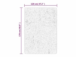 Alfombra lavable de pelo corto suave HUARTE antracita 120x170 cm