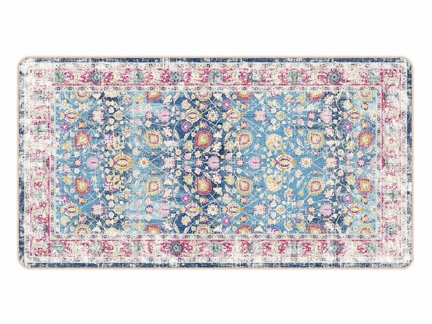 Alfombra lavable multicolor 80x150 cm antideslizante