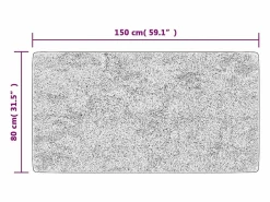 Alfombra lavable multicolor 80x150 cm antideslizante