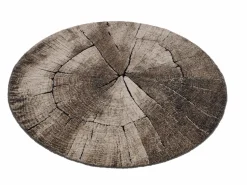 Alfombra Marla Diseño Moderno Árbol, Natural, 160 cm redondo Alfombra Redonda