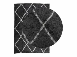 Outlet Alfombra moderna de pelo largo en color y crema de 140 x 200 cm Alfombra De Cocina|Alfombra De Cocina