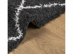 Outlet Alfombra moderna de pelo largo en color y crema de 140 x 200 cm Alfombra De Cocina|Alfombra De Cocina