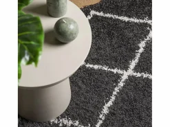 Outlet Alfombra moderna de pelo largo en color y crema de 140 x 200 cm Alfombra De Cocina|Alfombra De Cocina