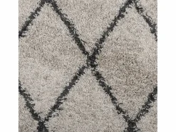 Hot Alfombra moderna de pelo largo en beige y antracita Ø 120 cm Multicolor