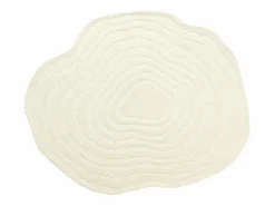 Clearance OZAIA Alfombra orgánica en relieve 100% lana tufting tejida a mano, D.200 cm, , 2100g/m², ORENIA Marfil