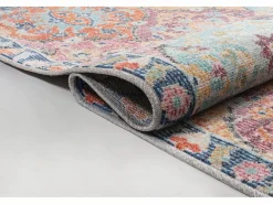 Clearance the carpet Alfombra Palma Exterior Ornamento, Multi, 120 cm, redondo Multicolor