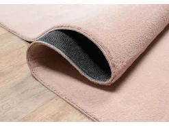 the carpet Alfombra pelo corto lavable antideslizante - Rosa - 200 cm Redondo - RELAX