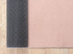 the carpet Alfombra pelo corto lavable antideslizante - Rosa - 200 cm Redondo - RELAX