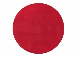 Clearance the carpet Alfombra pelo corto lavable antideslizante - - 120 cm Redondo - RELAX Rojo